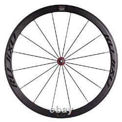 700C Carbon Fiber Bike Wheels hub 30/40mm Road Bicycle Rim Brake Wheelset 16/20H