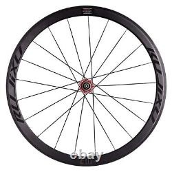 700C Carbon Fiber Bike Wheels hub 30/40mm Road Bicycle Rim Brake Wheelset 16/20H
