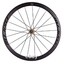 700C Carbon Fiber Bike Wheels hub 30/40mm Road Bicycle Rim Brake Wheelset 16/20H