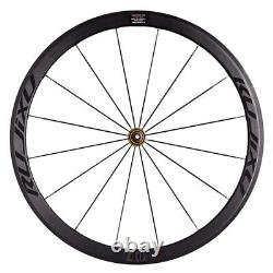 700C Carbon Fiber Bike Wheels hub 30/40mm Road Bicycle Rim Brake Wheelset 16/20H