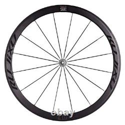700C Carbon Fiber Bike Wheels hub 30/40mm Road Bicycle Rim Brake Wheelset 16/20H