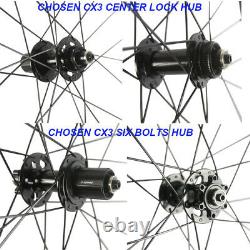 700C Carbon Fiber Gravel Bike Wheelset 38mm Tubeless Road Disc Brake Wheels