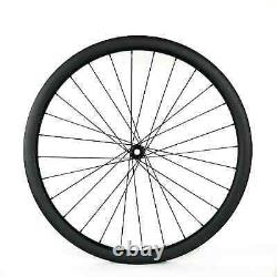 700C Carbon Fiber Road Bike Disc Brake Single Front Wheel 30-88mm Depth UD Matte