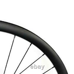 700C Carbon Fiber Road Bike Disc Brake Single Front Wheel 30-88mm Depth UD Matte