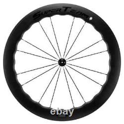 700C Carbon Fiber Road Bike U Shape Wheelset Tubeless Bicycle Wheels 25x65mm