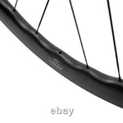 700C Carbon Fiber Road Bike U Shape Wheelset Tubeless Bicycle Wheels 25x65mm
