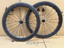 700C Carbon Fiber Road Bike V Brake Wheelset 16 24 Holes Clamp/Tubular Rim Brake