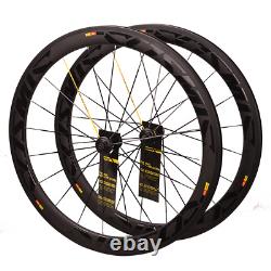 700C Carbon Fiber Wheels 38/50/60mm Depth Racing Road Bike Wheelset Cosmic