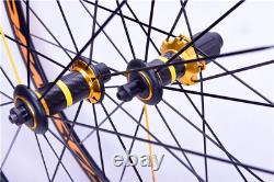 700C Carbon Fiber Wheels 38/50/60mm Depth Racing Road Bike Wheelset Cosmic