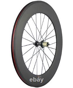 700C Carbon Fiber Wheels 88mm 23mm Clincher Carbon Bicycle Wheelset UCI Approved