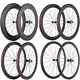 700C Carbon Fiber Wheels Road Bike Wheelset Basalt Braking Surface 38/50/60/88mm