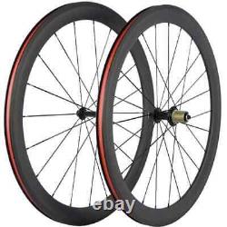 700C Carbon Fiber Wheels Road Bike Wheelset Basalt Braking Surface 38/50/60/88mm