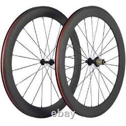 700C Carbon Fiber Wheels Road Bike Wheelset Basalt Braking Surface 38/50/60/88mm