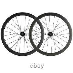 700C Carbon Fiber Wheels for Road Bike Disc Brake Clincher Rim Wheels 45mm