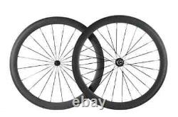 700C Carbon Fiber Wheelset 50mm Depth 23mm Width Road Bike Wheels Rim Clincher