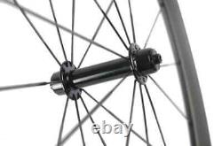 700C Carbon Fiber Wheelset 50mm Depth 23mm Width Road Bike Wheels Rim Clincher
