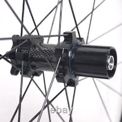 700C Carbon Hub Wheels Clincher Disc & Rim Brake Wheelset Road Bike Rim Wheelset