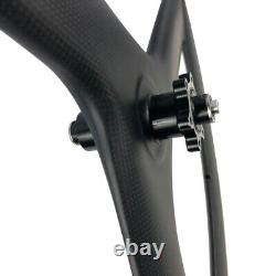 700C Carbon Road Bike Wheelset 3 Spoke Disc Brake Width 23mm Clincher Tubular