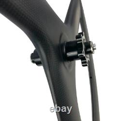 700C Carbon Road Bike Wheelset 3 Spoke Disc Brake Width 23mm Clincher Tubular