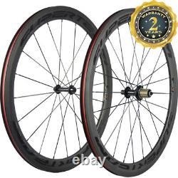 700C Clincher Carbon Road Bike Wheelset 50mm Ultra Light Carbon Wheels R13 Hub