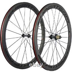 700C Clincher Carbon Road Bike Wheelset 50mm Ultra Light Carbon Wheels R13 Hub