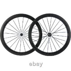 700C Clincher Carbon Road Bike Wheelset 50mm Ultra Light Carbon Wheels R13 Hub