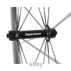 700C Clincher Carbon Road Bike Wheelset 50mm Ultra Light Carbon Wheels R13 Hub