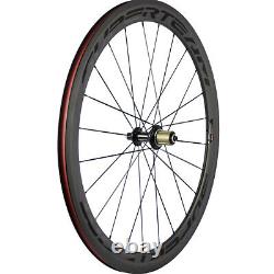 700C Clincher Carbon Road Bike Wheelset 50mm Ultra Light Carbon Wheels R13 Hub