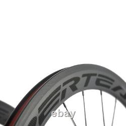 700C Clincher Carbon Road Bike Wheelset 50mm Ultra Light Carbon Wheels R13 Hub