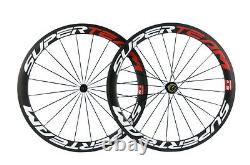 700C Clincher Wheels Carbon 50mm Wheelset R13 Hub Shiman0 10/11 Superteam Road