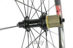 700C Clincher Wheels Carbon 50mm Wheelset R13 Hub Shiman0 10/11 Superteam Road