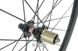 700C Full Carbon Fiber Bicycle Wheels 25mm Width U Shape Road Bike Wheelset