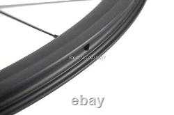 700C Full Carbon Fiber Bicycle Wheels 25mm Width U Shape Road Bike Wheelset