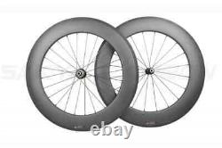 700C Full Carbon Fiber Road Bike Wheels 88mm Deep 25mm Wide Clincher Tubular
