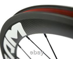 700C Full Carbon Fiber Wheels 50mm Roac Bike Racing Wheelset 23mm Width Matte