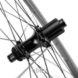 700C Full Carbon Fiber Wheelset 50mm Depth Disc Brake Road Bike Wheels Tubeless