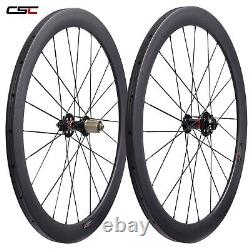 700C Novatec Hub 50mm tubular Full Carbon Front Rear Wheels Disc Brake Wheelset