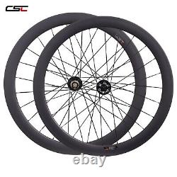 700C Novatec Hub 50mm tubular Full Carbon Front Rear Wheels Disc Brake Wheelset