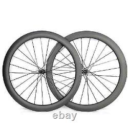 700C Road Bike Carbon Fiber Wheel Set with Depth 50mm Clincher/Tubeless/Tubular