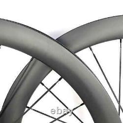 700C Road Bike Carbon Fiber Wheel Set with Depth 50mm Clincher/Tubeless/Tubular
