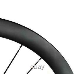 700C Road Bike Carbon Fiber Wheel Set with Depth 50mm Clincher/Tubeless/Tubular