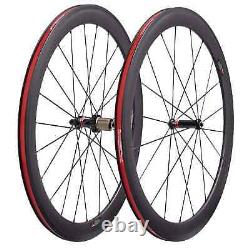 700C Road Bike Carbon Fiber Wheels 25mm Width Clincher Tubular Bicycle Wheelset