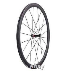 700C Road Bike Carbon Fiber Wheels 25mm Width Clincher Tubular Bicycle Wheelset
