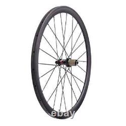 700C Road Bike Carbon Fiber Wheels 25mm Width Clincher Tubular Bicycle Wheelset