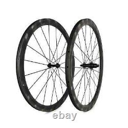 700C Road Bike Carbon Fiber Wheels 38/40/45/50/60/88mm Depth Clincher/Tubular