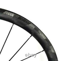 700C Road Bike Carbon Fiber Wheels 38/40/45/50/60/88mm Depth Clincher/Tubular