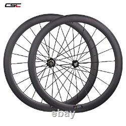 700C Road Bike Carbon Wheels Bicycle Wheelset Rim Brake Tubuless Ready SAT 50mm