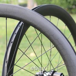 700C Road Bike Carbon Wheelset Bicycle Wheels Tubeless For DT Swiss 350 Hub