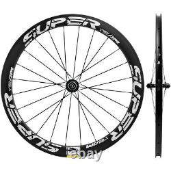 700C Superteam Road Bike Wheels 50mm Carbon Fiber Wheelset UCI Racing Wheel