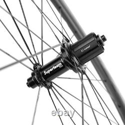 700C Superteam Road Bike Wheels 50mm Carbon Fiber Wheelset UCI Racing Wheel